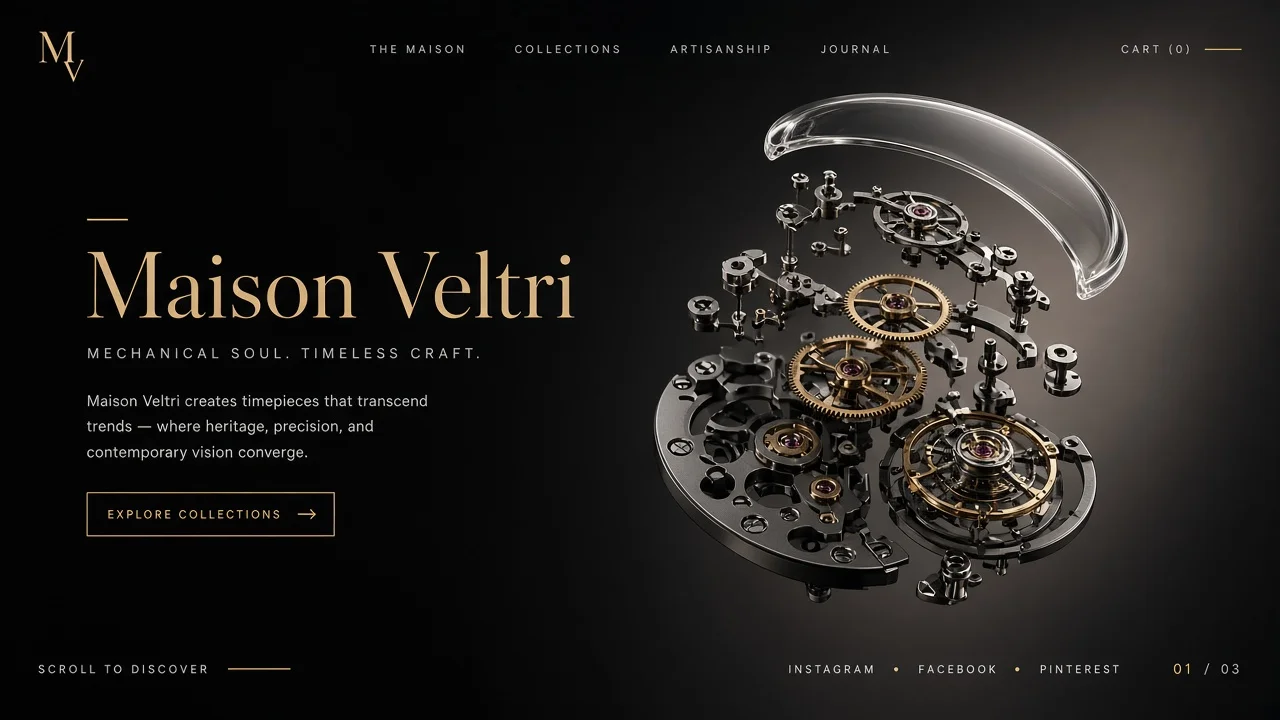 Maison Veltri — mock del concept